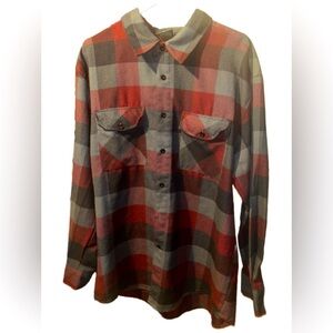 Yago GUC Mens 3XL Flannel Long Sleeve Plaid Shirt (Missing Bottom Button)